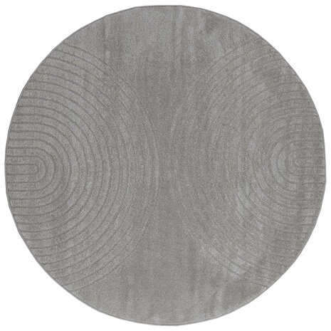 Vloerkleed Rond GALATI Grijs &Oslash; 120 CM Polyester 2