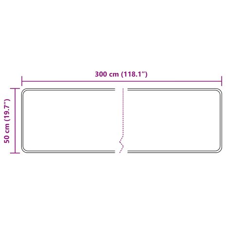 Vloerkleedloper MARSA Antraciet 300 x 50 cm Polyester en PVC 7
