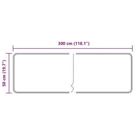 Vloerkleedloper MARSA Grijs 300 x 50 cm Polyester en PVC 7