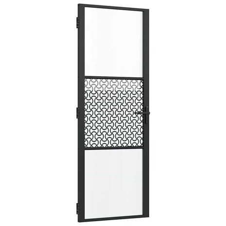 Glazen deur Fretwerk Zwart 76 x 3.5 x 201.5 cm Aluminium 2