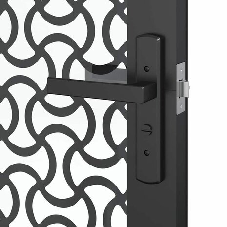 Glazen deur Fretwerk Zwart 76 x 3.5 x 201.5 cm Aluminium 5