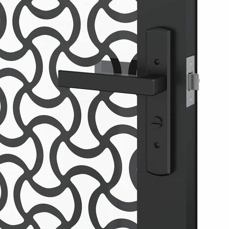 Glazen deur Fretwerk Zwart 76 x 3.5 x 201.5 cm Aluminium 5