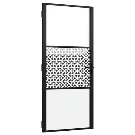 Glazen deur Fretwerk Zwart 76 x 3.5 x 201.5 cm Aluminium 2
