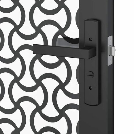 Glazen deur Fretwerk Zwart 76 x 3.5 x 201.5 cm Aluminium 5
