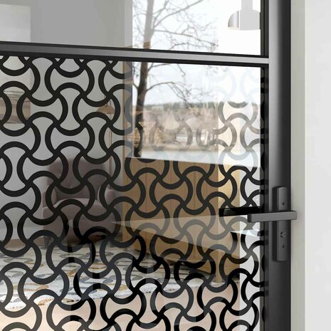 Glazen deur Fretwerk Zwart 76 x 3.5 x 201.5 cm Aluminium 4