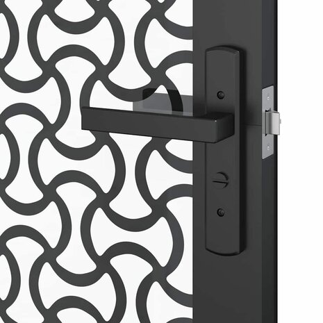 Glazen deur Fretwerk Zwart 76 x 3.5 x 201.5 cm Aluminium 5