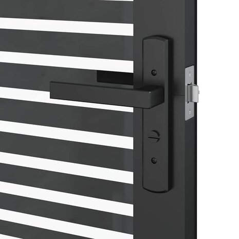 Glazen deur Gestreept Zwart 76 x 3.5 x 201.5 cm Aluminium 5
