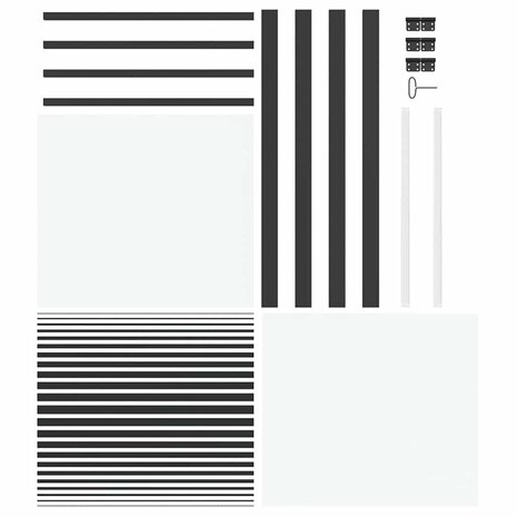 Glazen deur Gestreept Zwart 76 x 3.5 x 201.5 cm Aluminium 6