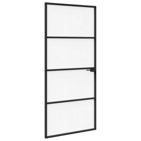 Huisdeur 93 x 201,5 x 3,5 cm Aluminium en Gehard Glas 2