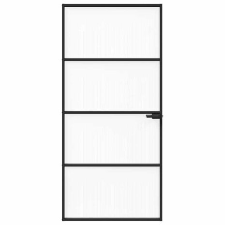 Huisdeur 93 x 201,5 x 3,5 cm Aluminium en Gehard Glas 4