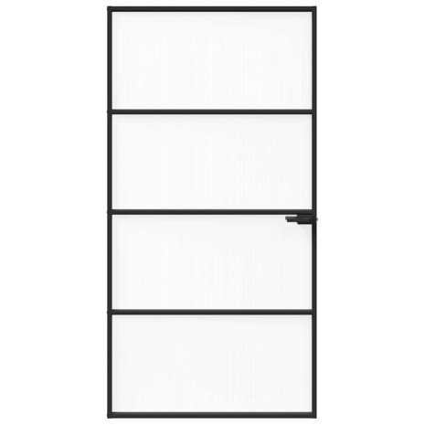Huisdeur 102 x 201,5 x 3,5 cm Aluminium en Gehard Glas 4