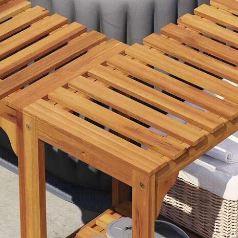 Hottub ombouw Bruin 255 x 255 x 55,5 cm Massief Acaciahout 4