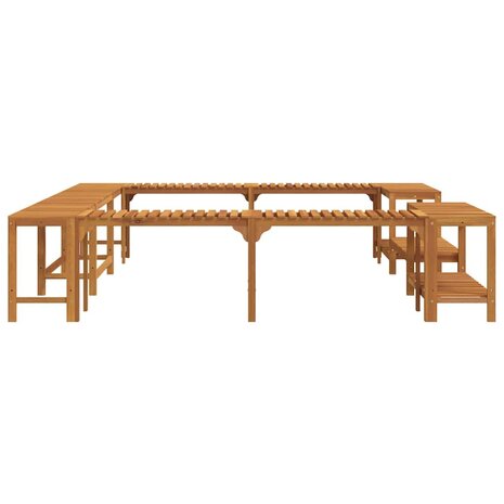 Hottub ombouw Bruin 255 x 255 x 55,5 cm Massief Acaciahout 7