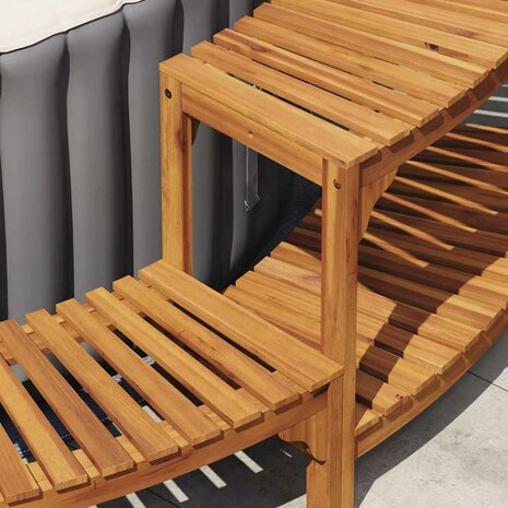 Hottub ombouw Bruin &Oslash;255 x 55,5 cm Massief Acaciahout 4