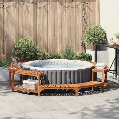 Hottub ombouw Bruin &Oslash;275 x 55,5 cm Massief Acaciahout 1