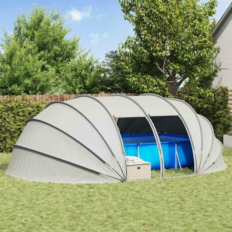 Zwembad Tent Koepel Grijs 538 x 440 x 204 cm 1