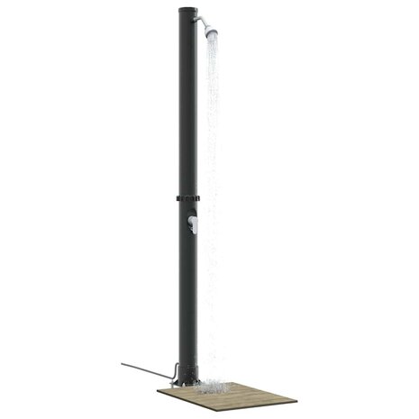 Buiten Zonnedouche Zwart 217 cm PVC en Aluminium 3