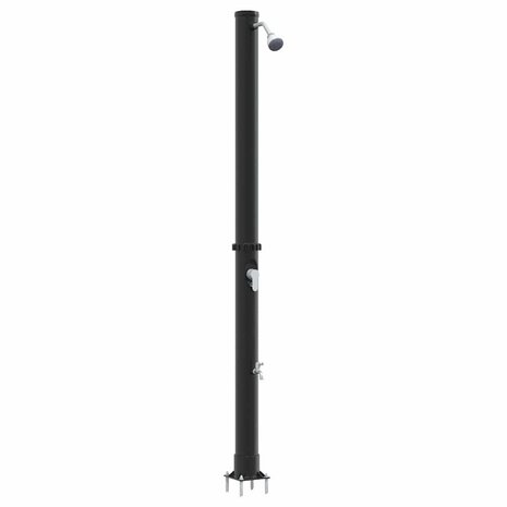 Buiten Zonnedouche Zwart 217 cm PVC en Aluminium 2