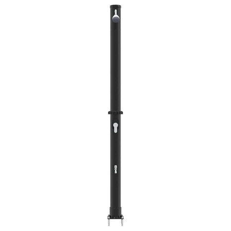 Buiten Zonnedouche Zwart 217 cm PVC en Aluminium 5