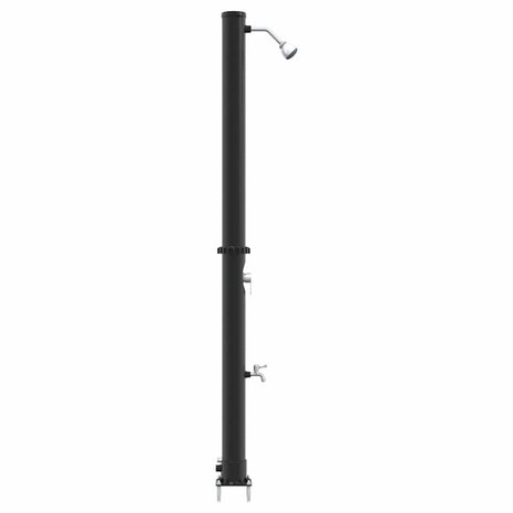 Buiten Zonnedouche Zwart 217 cm PVC en Aluminium 6