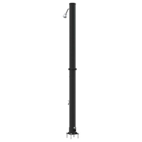 Buiten Zonnedouche Zwart 217 cm PVC en Aluminium 7