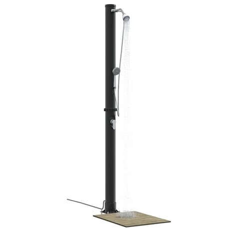 Buiten Zonnedouche Zwart 217 cm PVC en Aluminium 3
