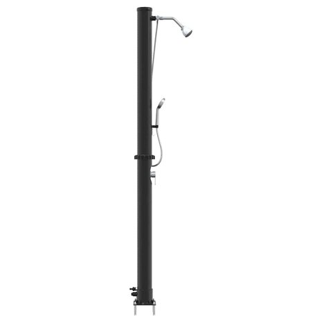 Buiten Zonnedouche Zwart 217 cm PVC en Aluminium 6