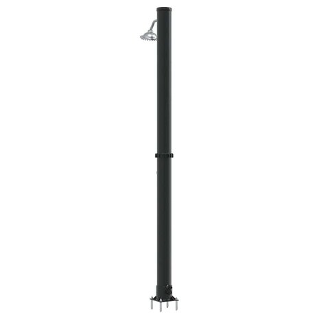 Buiten Zonnedouche Zwart 217 cm PVC en Aluminium 7