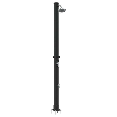 Buiten Zonnedouche Zwart 217 cm PVC en Aluminium 2