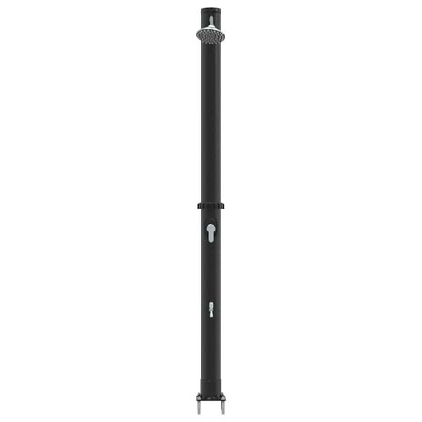 Buiten Zonnedouche Zwart 217 cm PVC en Aluminium 5