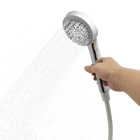 Buiten Zonnedouche Zwart 217 cm PVC en Aluminium 9