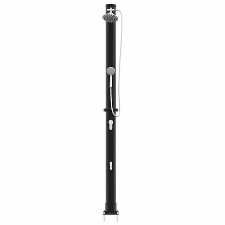 Buiten Zonnedouche Zwart 217 cm PVC en Aluminium 5