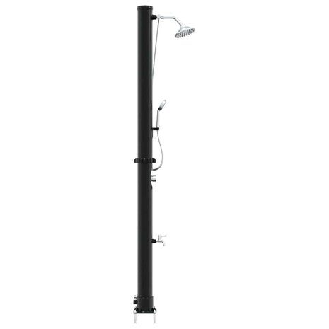 Buiten Zonnedouche Zwart 217 cm PVC en Aluminium 6