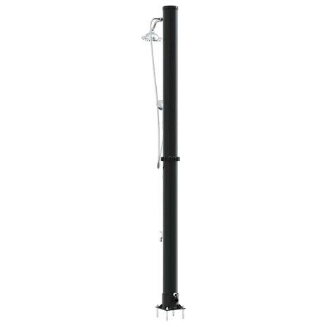 Buiten Zonnedouche Zwart 217 cm PVC en Aluminium 7