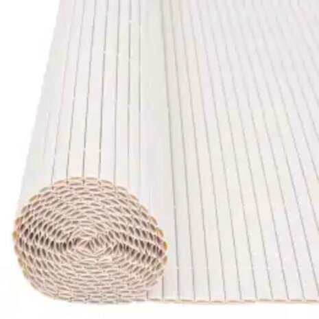 Tuinafscheiding dubbelzijdig 110x500 cm wit 4