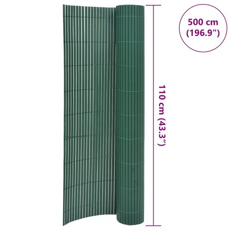 Tuinafscheiding dubbelzijdig 110x500 cm groen 6