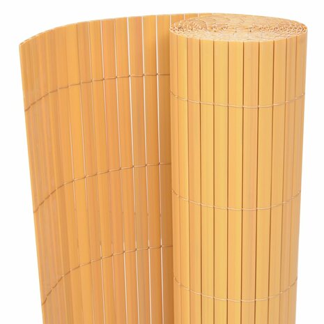 Tuinafscheiding dubbelzijdig 90x500 cm PVC geel 1