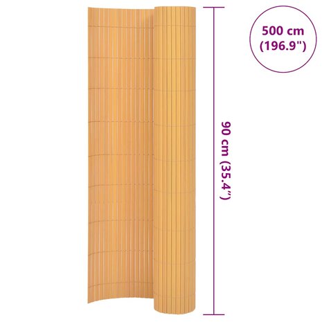 Tuinafscheiding dubbelzijdig 90x500 cm PVC geel 6