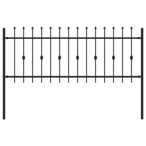 Spijlenhekwerk Zwart 200 x 130 cm Gepoedercoat staal 2