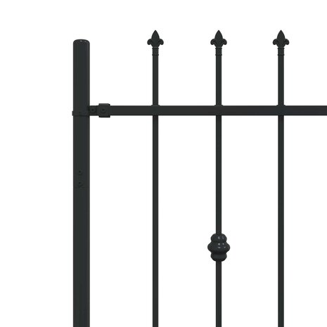 Spijlenhekwerk Zwart 200 x 130 cm Gepoedercoat staal 5