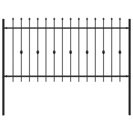 Spijlenhekwerk Zwart 200 x 150 cm Gepoedercoat staal 2