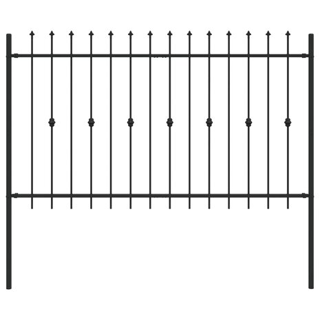 Spijlenhekwerk Zwart 200 x 130 cm Gepoedercoat staal 2