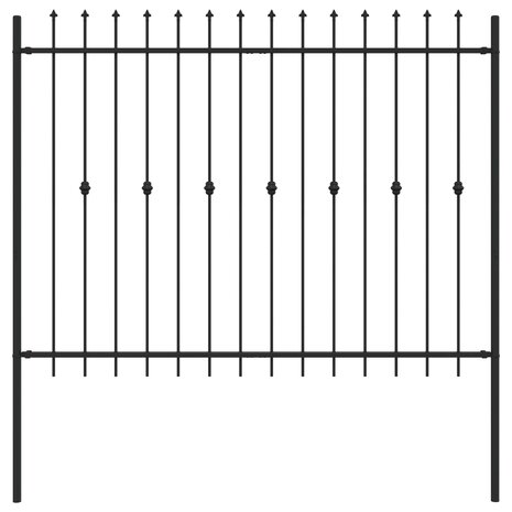 Spijlenhekwerk Zwart 200 x 200 cm Gepoedercoat staal 2