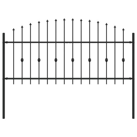 Spijlenhekwerk Zwart 200 x 130 cm Gepoedercoat staal 2