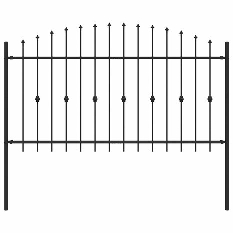 Spijlenhekwerk Zwart 200 x 150 cm Gepoedercoat staal 2