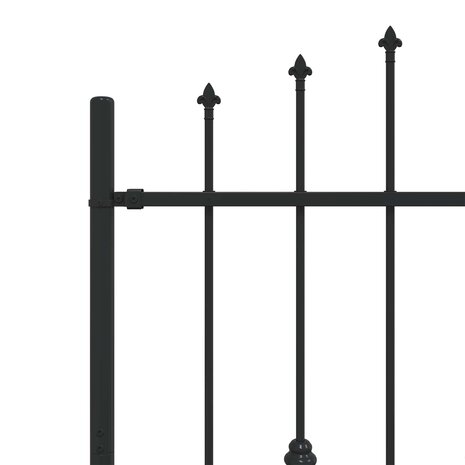 Spijlenhekwerk Zwart 200 x 150 cm Gepoedercoat staal 5