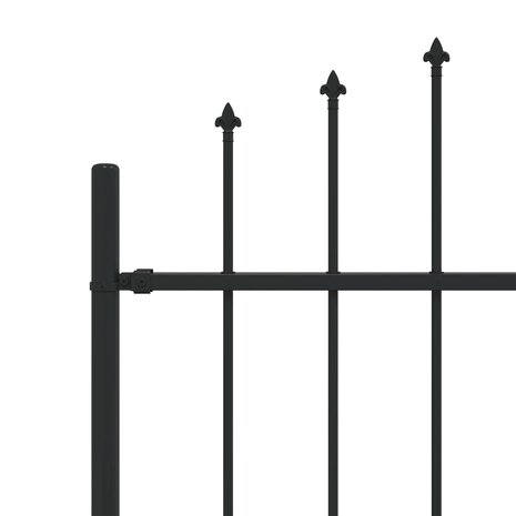 Spijlenhekwerk Zwart 200 x 200 cm Gepoedercoat staal 5