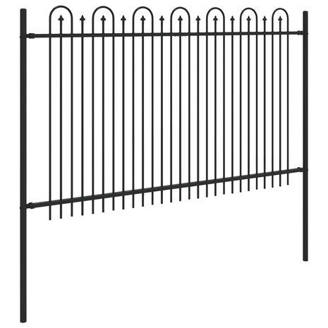 Spijlenhekwerk Zwart 200 x 130 cm Gepoedercoat staal 4