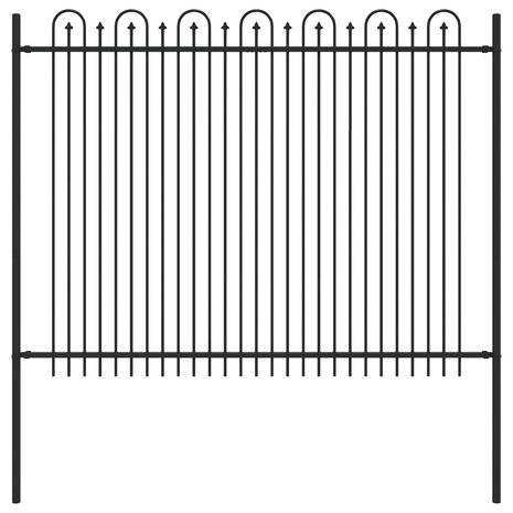 Spijlenhekwerk Zwart 200 x 200 cm Gepoedercoat staal 2