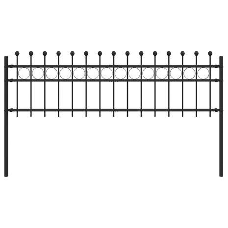 Spijlenhekwerk Zwart 200 x 130 cm Gepoedercoat staal 2
